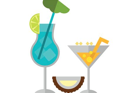 Festive Alcoholic Drinks Cocktails Cryst Graphic by pch.vector ...