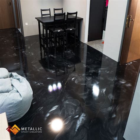 Black Metallic Epoxy Floor