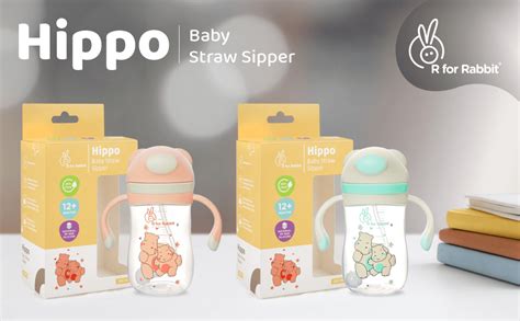 R for Rabbit | Hippo Baby Straw Sipper