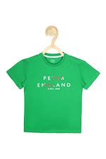 Buy Boys Green Graphic Print Round Crew Neck T Shirt Online - 792618 ...