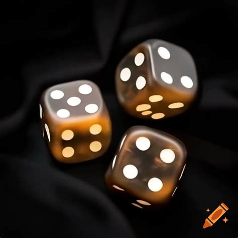 Two six sided dice rolling on a surface on Craiyon