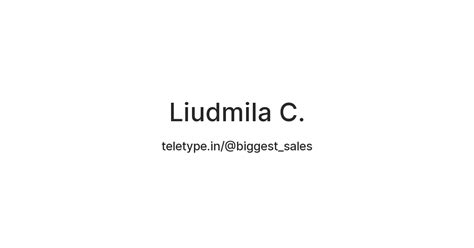 Liudmila C. — Teletype