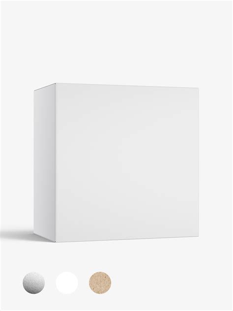 Box mockup / 95x95x55 mm / white - metallic - kraft - Mockups Design