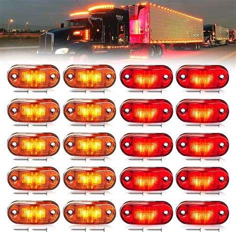 Amazon.com: PSDRIQQ 40 Pack 6 LED Trailer Marker Light, DC12-24V ...