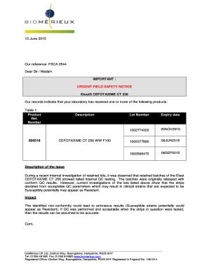 Fillable Online Please distribute the attached customer letter Fax ...