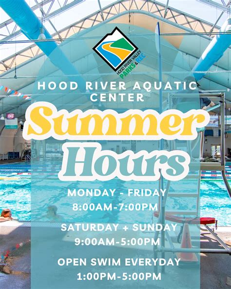 Hood River Parks and Rec | 🌊☀️ Exciting News! New Summer Hours at the ...