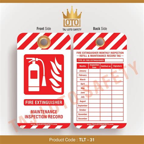 Fire Extinguisher Mount Free Fire Extinguisher Inspection Tags Template ...