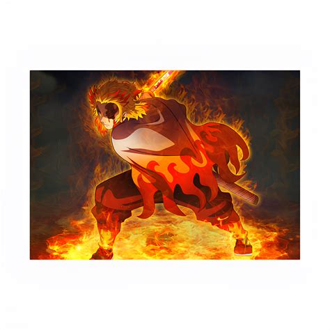 Flame Breathing Ninth Form Kyojuro Rengoku Poster – Inkyprinty.in