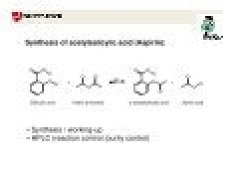 Synthesis of acetylsalicylic acid (Aspirin): â ¢ Synthesis / working-up ...