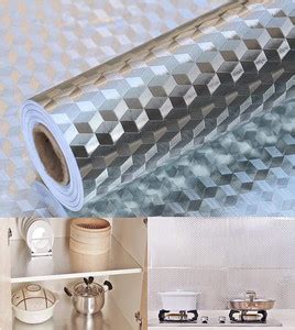 Pozet 200 cm Extra Large Backsplash Self Adhesive Aluminium Foil Paper ...