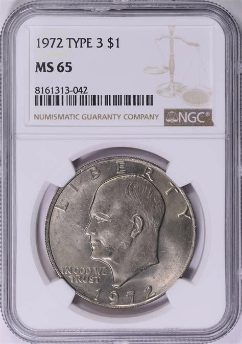 1972 Eisenhower Dollar Type 3 NGC MS-65 (Item 1756868 ...