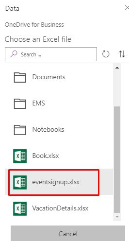 Image result for PowerApps Excel Data Source