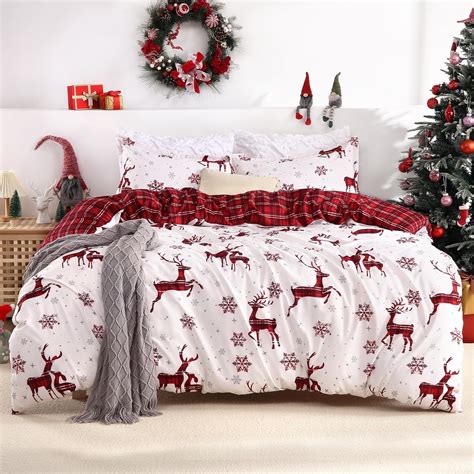 Amazon.com: STARBEDIA Christmas Duvet Cover King, Soft Brushed ...