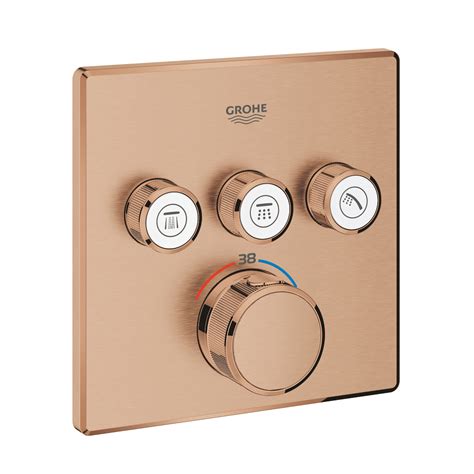 Grohtherm SmartControl Thermostat for concealed installation with 3 ...
