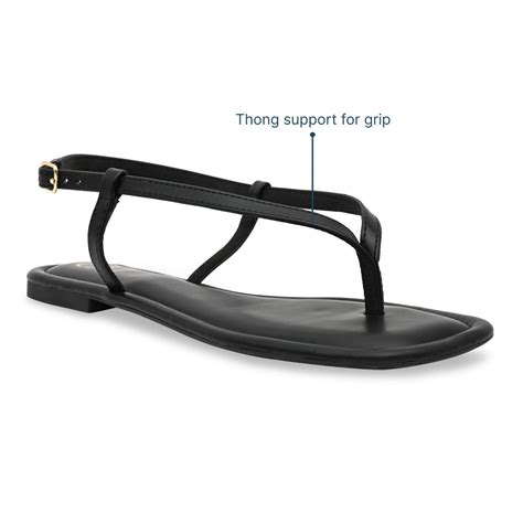 Black Thong Backstrap Flats – The CAI Store