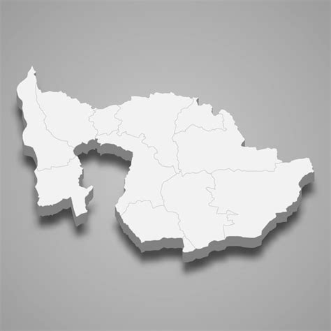 Mapa isométrico de Zug é um cantão da Suíça | Vetor Premium