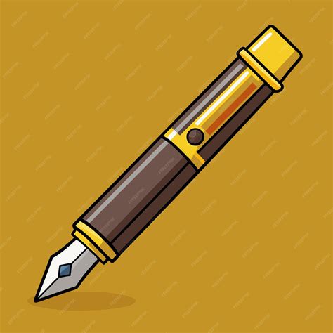 Fountain pen clip art and Vector Design With a White Background ...