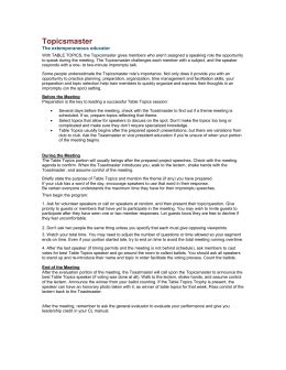 Image result for President Role Toastmaster Script