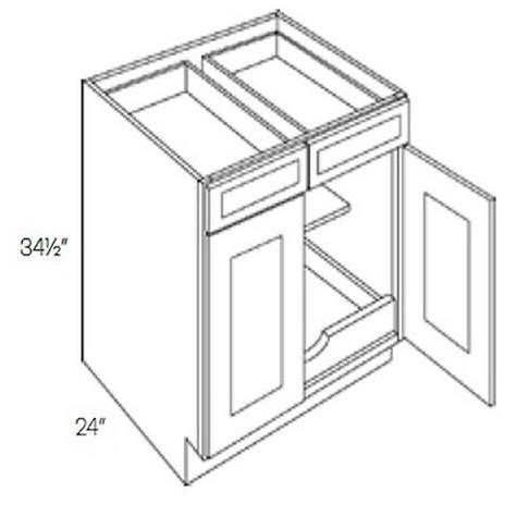 CNC Cabinetry 33-in W x 34.5-in H x 24-in D Dove Door and Drawer Base ...