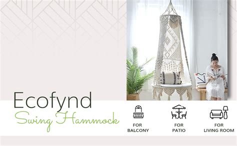 ecofynd Cotton Premium Luxury Macrame Swing Hammock for Adults & Kids ...