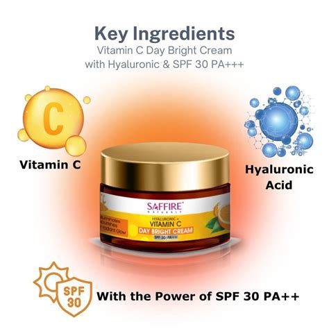 Buy Saffire Naturals Hyaluronic + Vitamin C Day Bright Cream Online