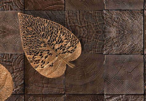 Brown Background Golden Leaves Wallpaper – SP FloorTech