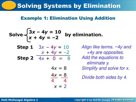 Image result for Elimination Method for Solving Systems