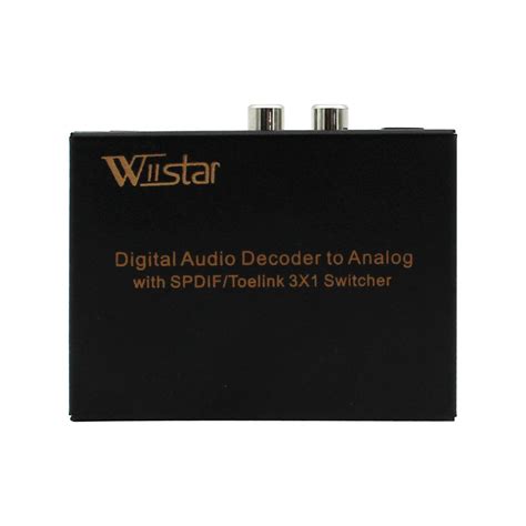 Digital Audio Decoder to Analog Converter Switch TOSLINK/SPDIF Optical ...