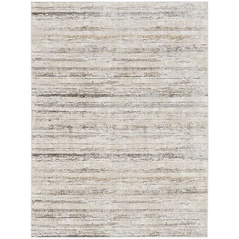 Nourison Glam Modern Distressed Indoor Area Rug Cream Grey 9' x 12' in ...
