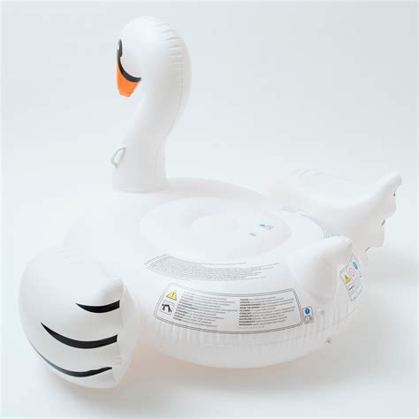 SUNNYLiFE The Resort Original Luxe Ride-On Float Swan |The Mom Store