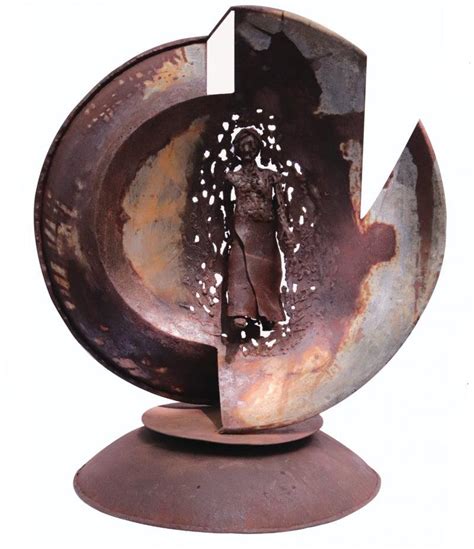 "Moving Forward": Brown Sculpture by Chintada Eswararao | ArtZolo.com