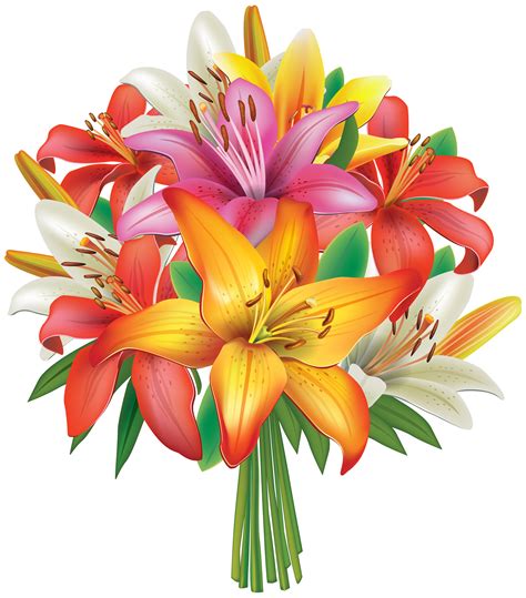 Bouquet Of Flowers PNG Images, Rose, Tulip Flower, Wedding Bouquet ...