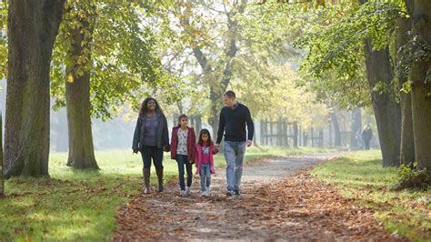 Family Walking In Park