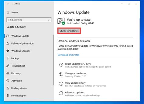 Image result for Windows 10 Check for Updates