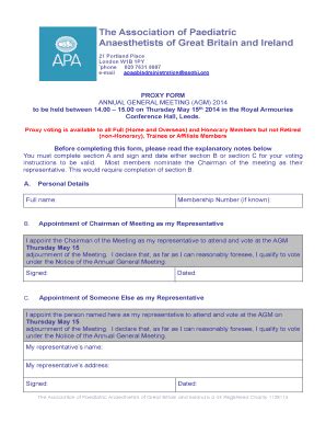 Fillable Online apagbi org AGM Proxy Form 2014 Fax Email Print - pdfFiller