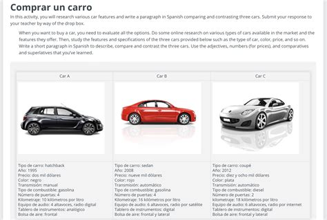 [Solved] can some help me asap!!??. Comprar un carro In this activity ...