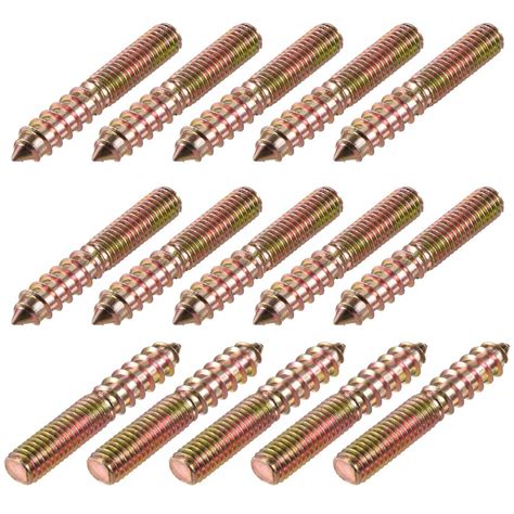 uxcell 15Pcs M8x50mm Hanger Bolt Double Headed Bolt Self-Tapping Screw ...