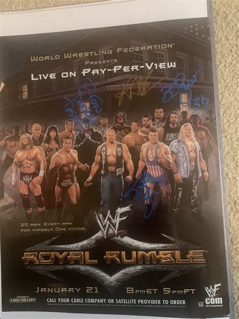 WWE Royal Rumble 2001 Signed 1Poster WWF Bubba Ray D-Von Dudley Kane ...