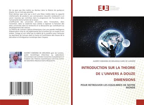 Buy Introduction Sur La Theorie de l'Univers a Douze Dimensions Book ...