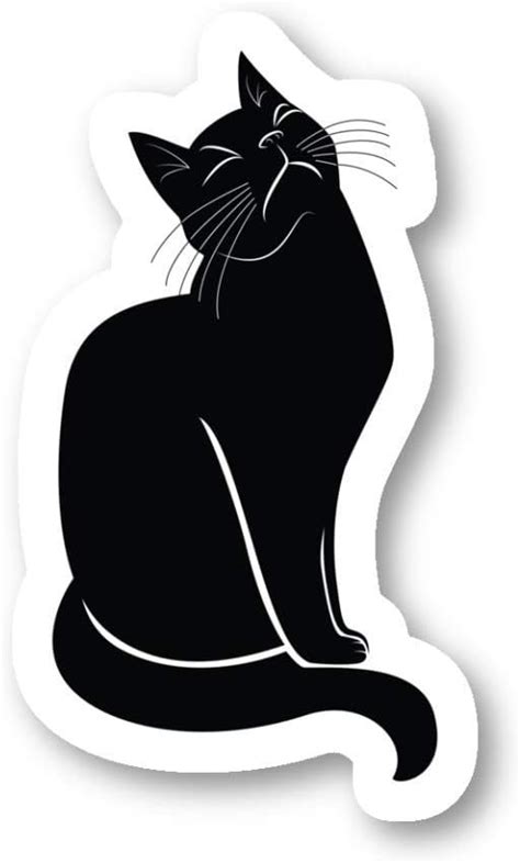 FunPopStickers Black Cat Sitting Sticker Cats Stickers - 3 Pack - India ...