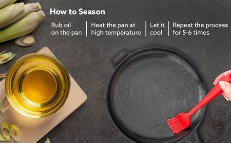 Buy AGARO Royal Pre Seasoned Cast Iron Tawa, 28 Cm Diameter, No ...