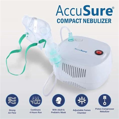 AccuSure Compressor Nebulization Machine with complete Kit (Adult ...