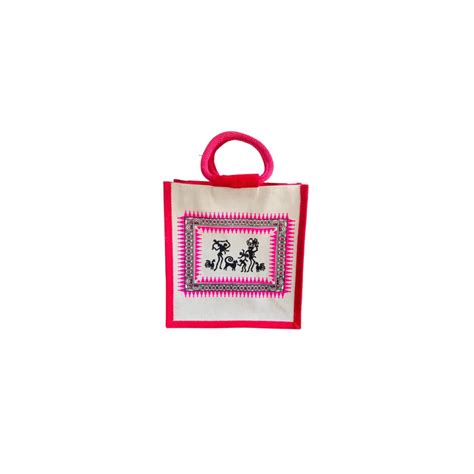 Thambulaaa Warli art juco bag (Pink) : Amazon.in: Bags, Wallets and Luggage