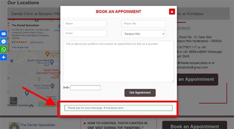 Steps to book lab visit appointment from The Dental Specialists