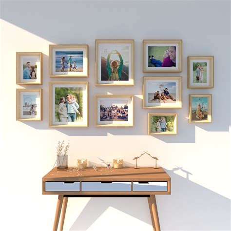Jerry Set of 11 Elite Wall 3D Photo Frame Beige for Home & Wall Décor ...