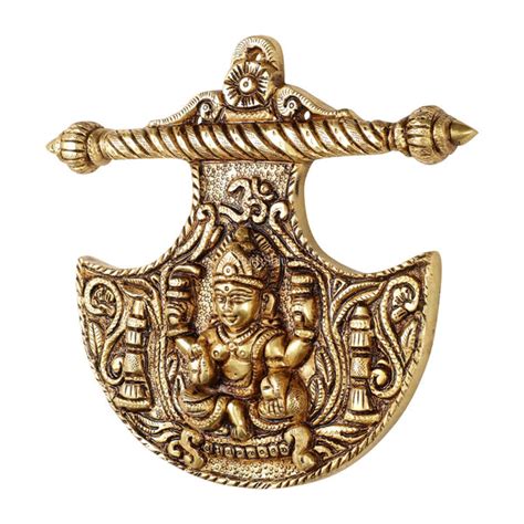 Buy Traditional Brass Goddess Lakshmi Wall Hanging - 8x8.5 inch ...