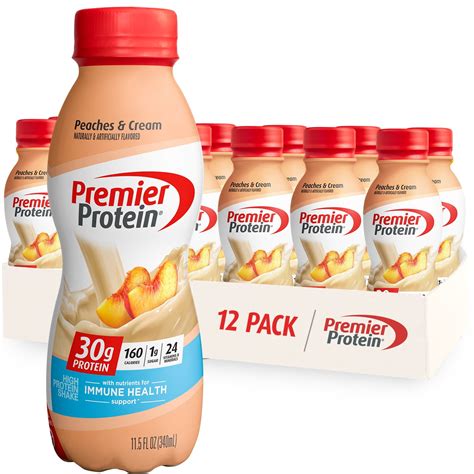 Premier Protein Drink, Peaches & Cream, Nutritional Shake with 30g ...