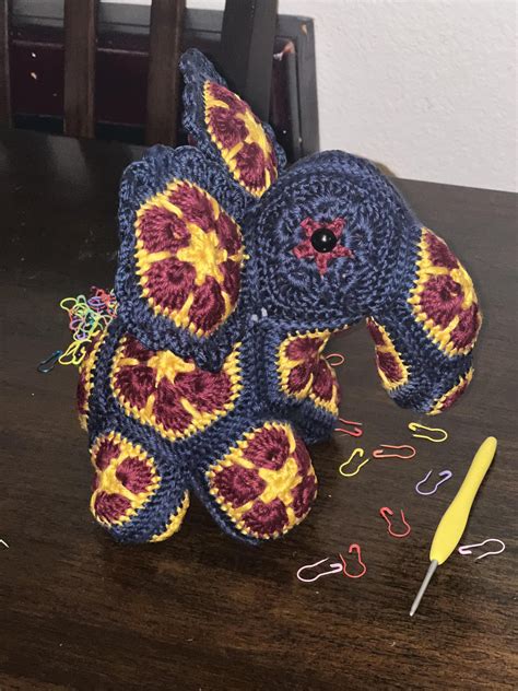 Image result for Crochet African Flower Elephant Tutorial