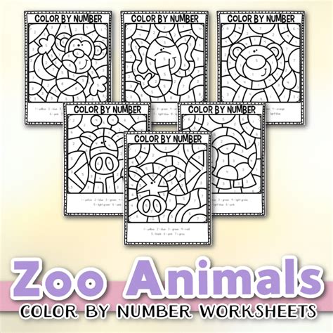 Color Zoo Worksheet 的图像结果