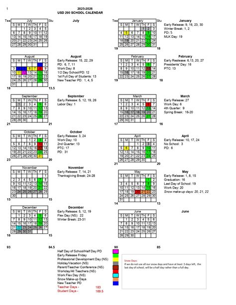 Ottawa USD 290 Calendar 25-26 Revised [pdf] - EduCounty